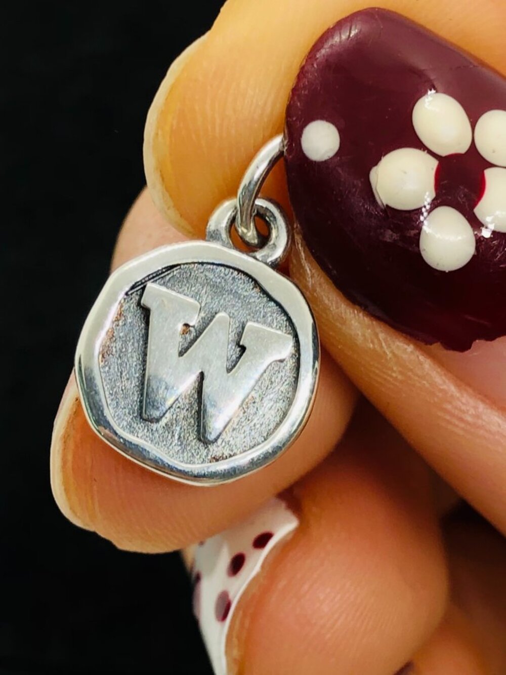 James Avery Vintage Type Initial  W Charm